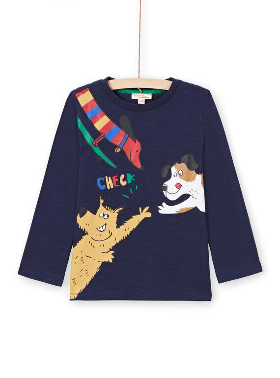 T-shirt azul-marinho menino MOMIXTEE5 / 21W902J4TML717