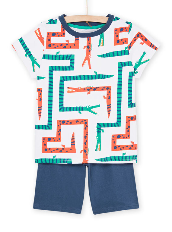 Pijama azul e laranja com estampado de crocodilos REGOPYCROC / 23SH12H7PYJ000
