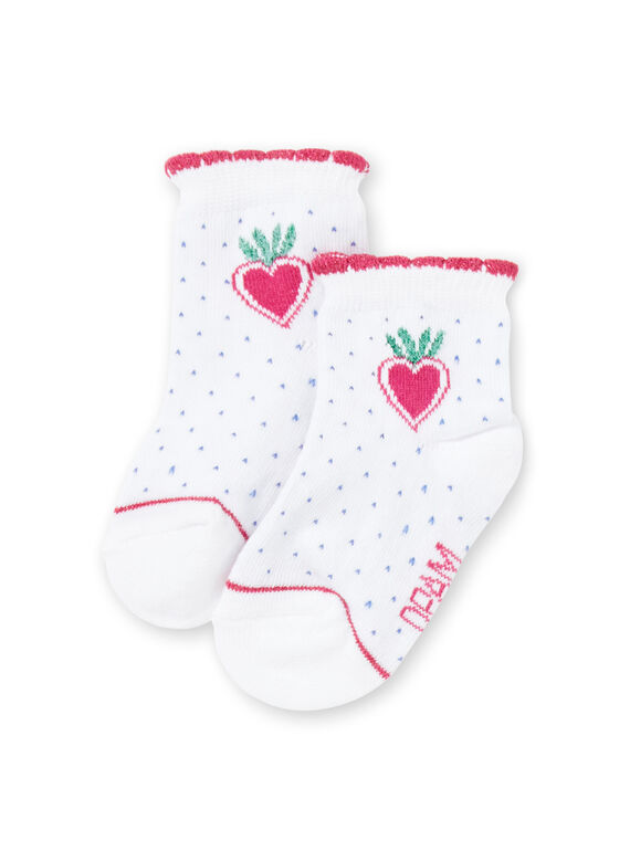 Meias branco com padrões arco-íris JYAMARCHO / 20SI01P1SOQ000
