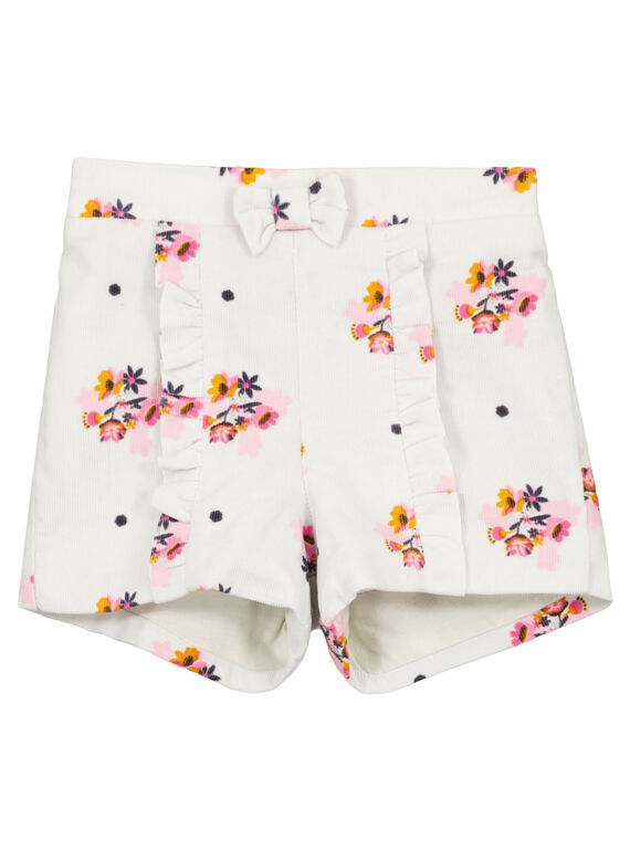 Calções de veludo estampado menina GIBLASHO / 19WG09S1SHO218