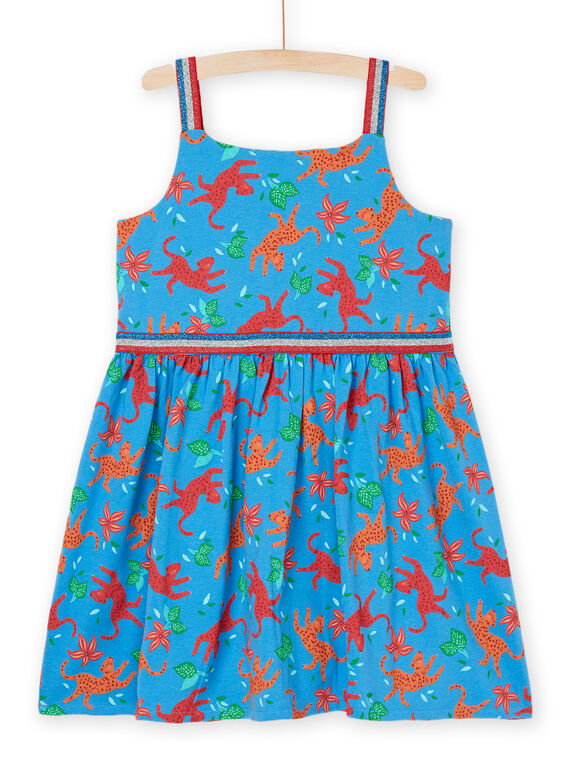 Vestido azul com estampado tigre RABALROB2 / 23S901W1ROB201