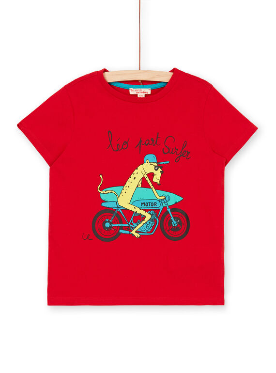 T-shirt vermelha criança menino LOJOTI9 / 21S902F3TMC050