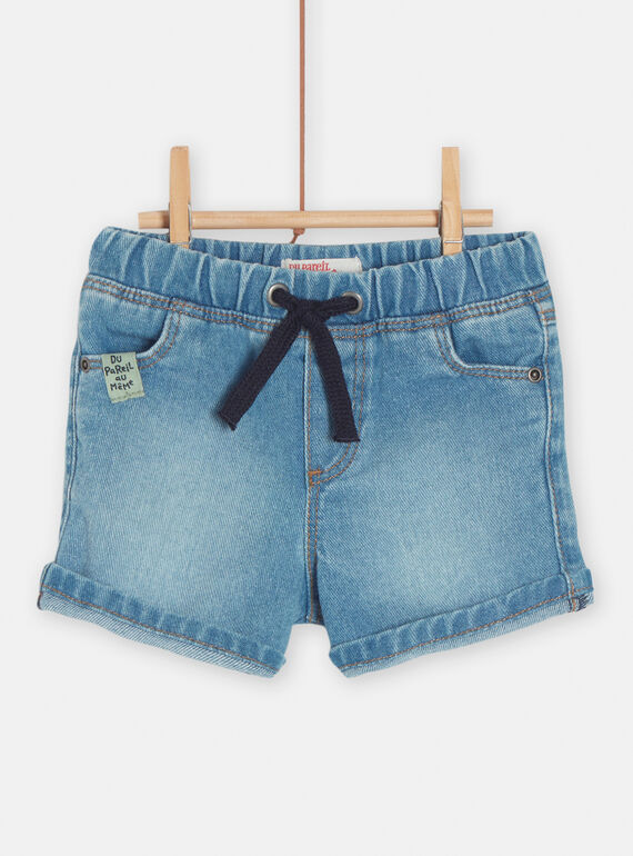 Calções de ganga azul bebé menino TUCOSHOR / 24SG10N1SHOP274