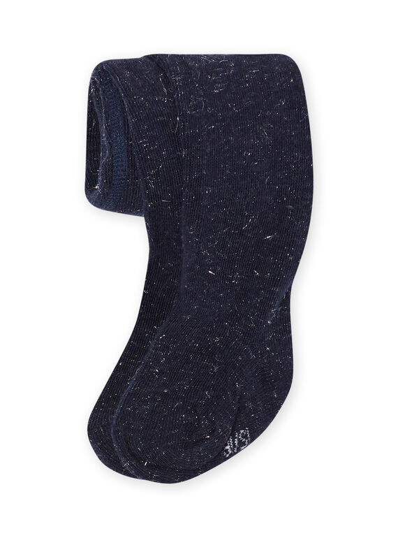 Collants azul-marinho com purpurinas bebé menina MYIJOCOLU2 / 21WI0916COL070