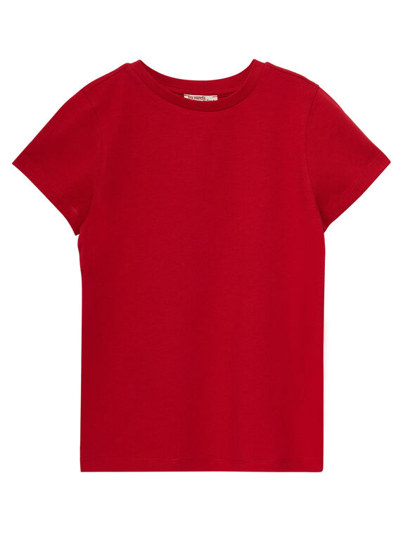 T-shirt de mangas curtas liso menino vermelho JOESTI4 / 20S90264D31F505