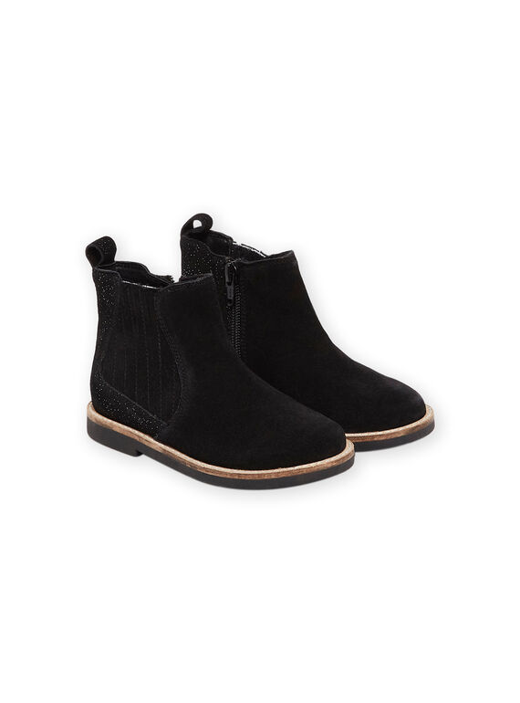 Chelsea boots em couro preto elástico fantasia PABOOTBLACK / 22XK3573D0D090
