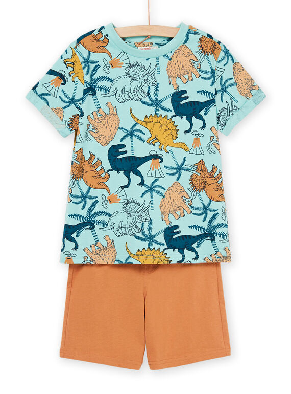T-shirt e calções com padrão de dinossauro ROPLAENS3 / 23S902P3ENS204
