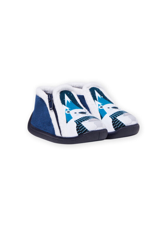 Pantufas bicolor padrão urso bebé menino MUPANTPOL / 21XK3821D0A070