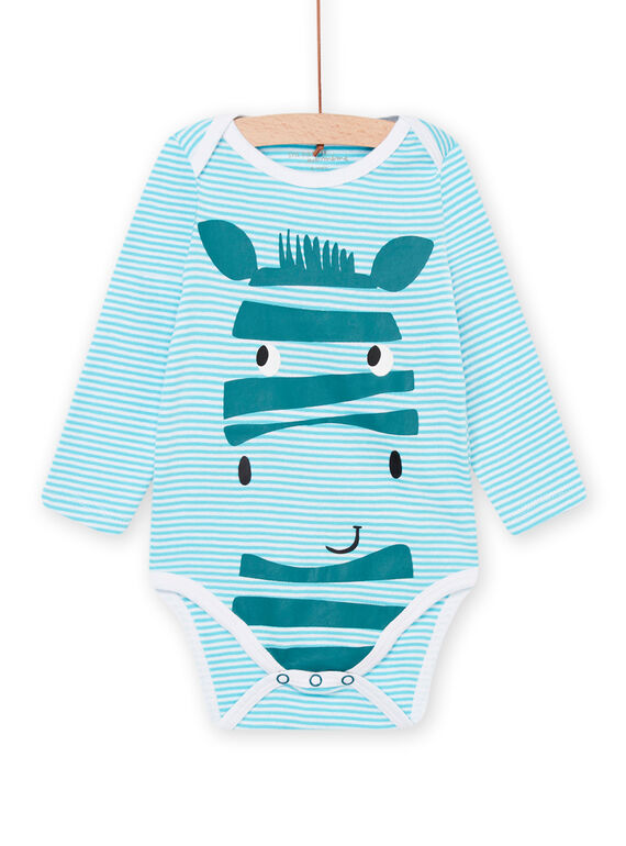 Body de mangas compridas com estampado às riscas PEGABODZEB / 22WH1446BDL000