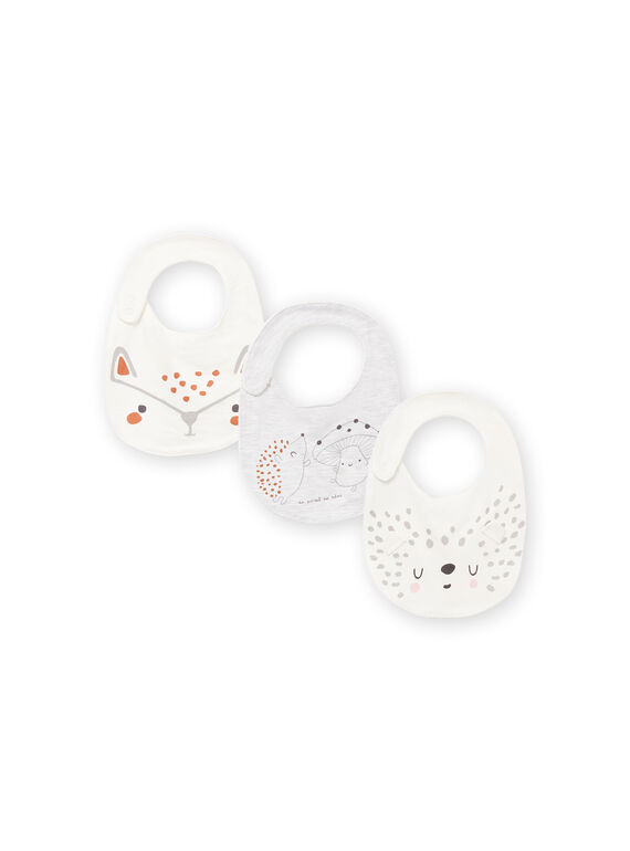 Pack de 3 babetes com estampado recém-nascido unissexo MOU1BAV3 / 21WF4242BAV001