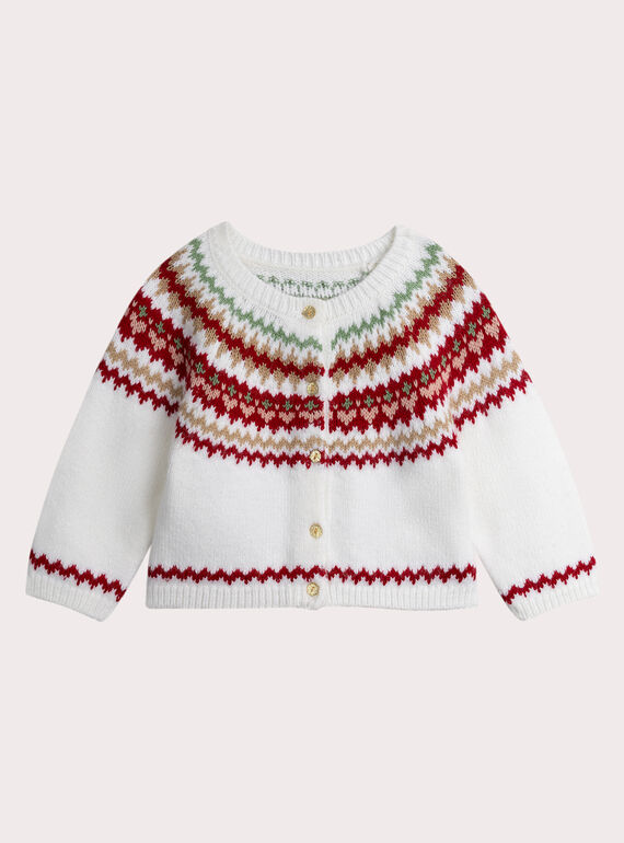 Casaco de lã intarsia para menina  VIROCAR2 / 24WG09P2CAR001