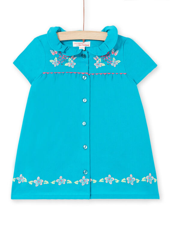 Vestido turquesa bebé menina LIVERROB4 / 21SG09Q1ROBC216