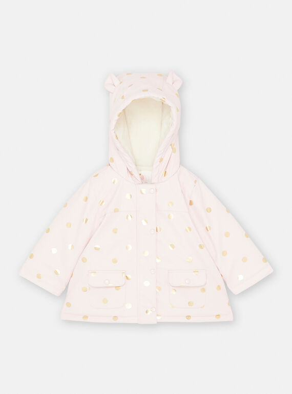 Impermeável rosa-pastilha com estampado às bolas bebé menina SIFORIMP / 23WG09D2IMPD310
