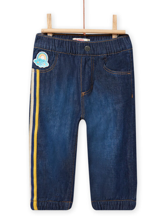 Calças de ganga escuras com padrão arco-íris bebé menino NULUJEAN / 22SG10P1JEAK005