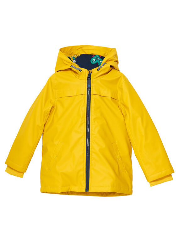 Casaco impermeável menino amarelo com blusão amovível interior JOGROIMP / 20S902I1IMPB116