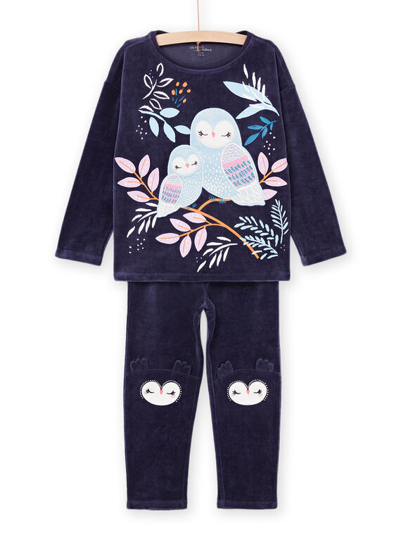 Pijama T-shirt e calças em veludo com estampado de coruja PEFAPYJOWL / 22WH1136PYJ070