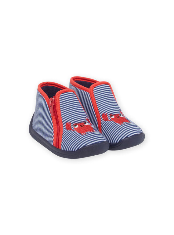 Botinhas azul-marinho, vermelho e branco com padrão de caranguejos bebé menino NUPANTCRABE / 22KK3811D0A070