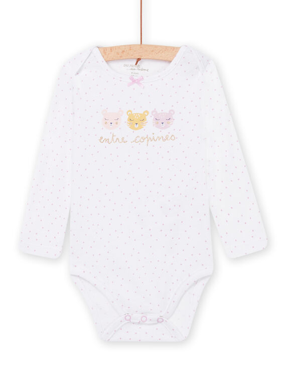 Body de mangas compridas com estampado às bolas PEFIBODPAN / 22WH1344BDL001