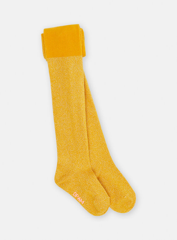 Collants amarelo em lurex bebé menina SYIJOCOLU3 / 23WI09M2COLB101