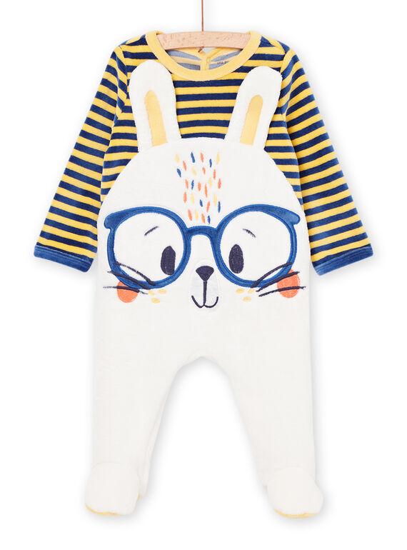 Babygro às riscas e estampado de coelho PEGAGRELAP / 22WH1433GREB105