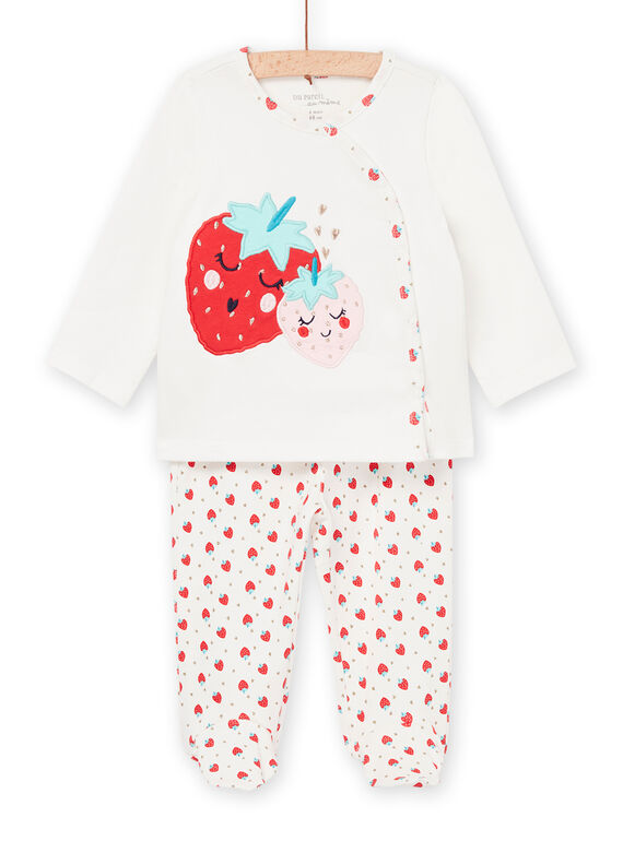 Pijama com padrão e estampado de morangos REFIPYJAMO / 23SH13D1PYJ001