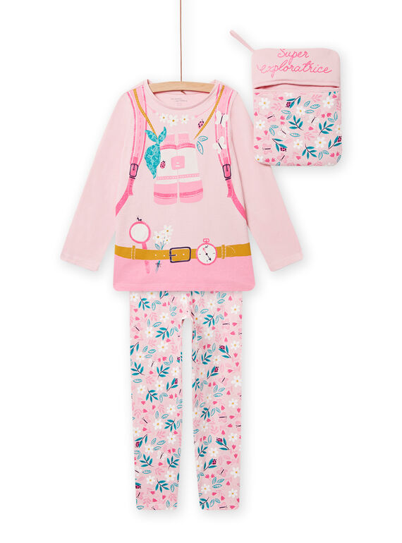 Conjunto pijama rosa-claro super-exploradora menina NEFAPYJPLO / 22SH11F1PYG321