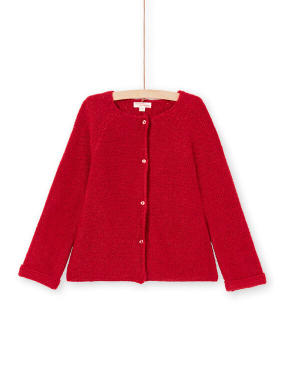 Casaco de mangas compridas liso vermelho menina MAJOCAR5 / 21W90121CAR511