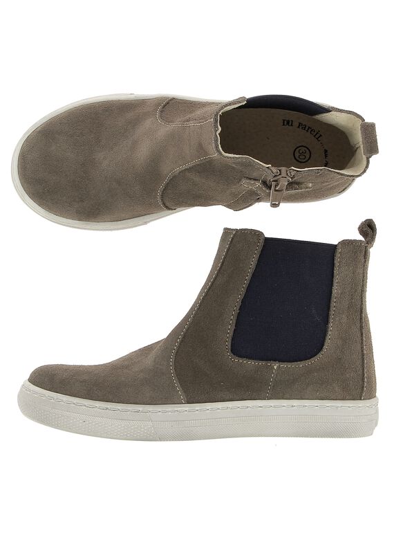 Boys' leather boots DGBOOTLIP / 18WK36T7D0D803