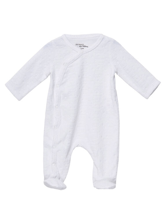 Babygro veludo abertura à frente nascimento unissexo JOU1GRE6 / 20SF05J2GRE000