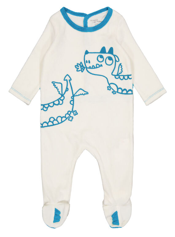 Babygro cru em veludo menino GEGAGREDRA / 19WH14N1GRE001