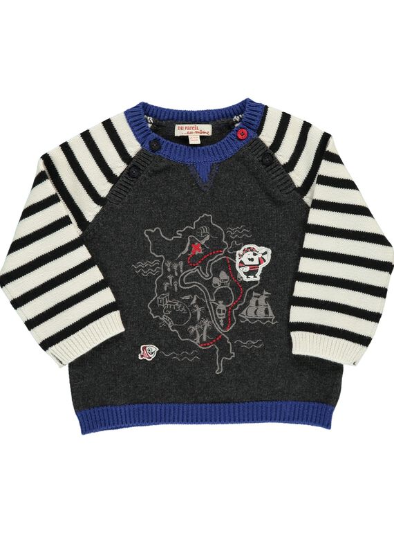 Dark grey Pullover CUBENPUL / 18SG10G1PUL944