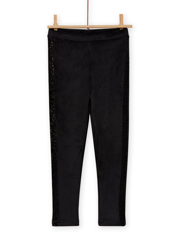 Leggings preto liso em veludo menina MAJOLEG6 / 21W901N9PAN090