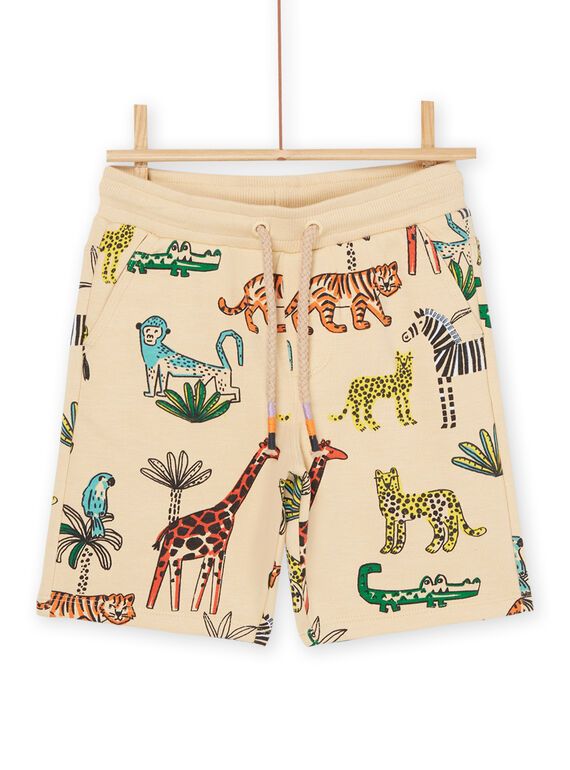 Bermudas bege com estampado de animais selvagens ROJUNBER4 / 23S902U1BERA006