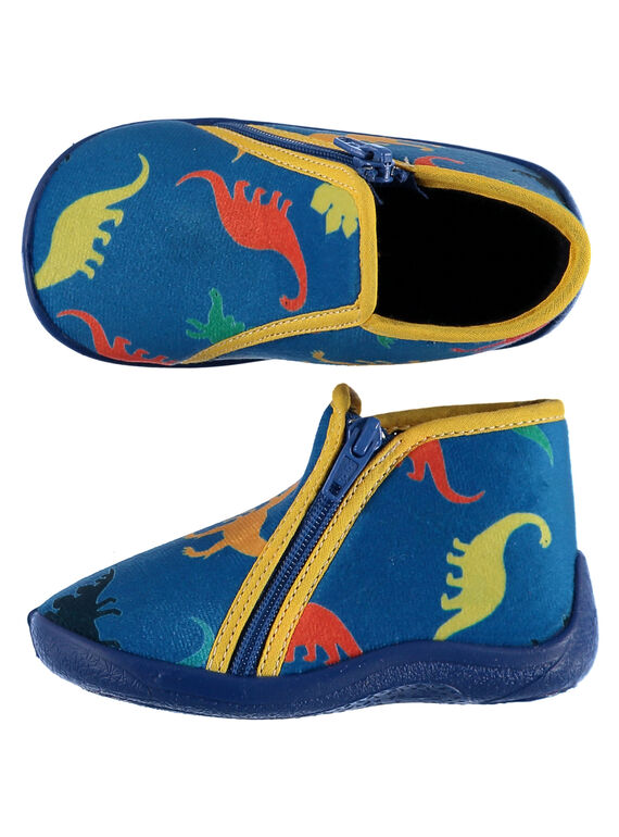 Chinelos veludo azul dinossauros bebé menino GBGBOTDINO / 19WK38Z6D0AC218