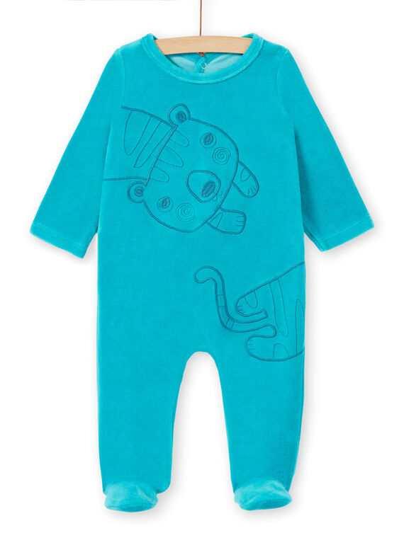Babygro azul em veludo bebé menino LEGAGRECAL / 21SH1456GREC240