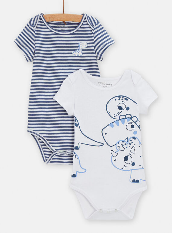 Pack de 2 bodies azul-marinho e branco bebé menino TEGABODIN / 24SH1473BOD000