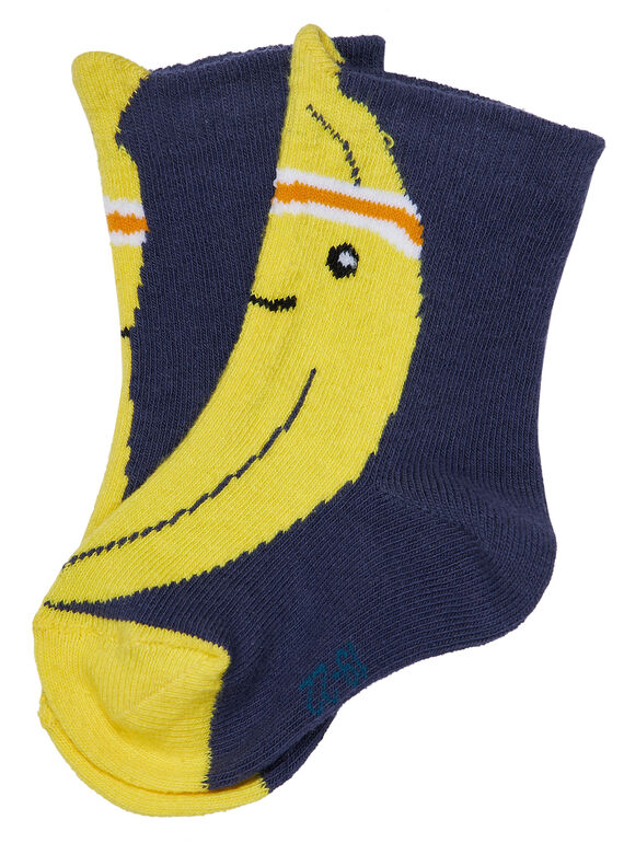 Meias bebé menino azul e amarelo JYUVICHO2 / 20SI10D2SOQC225
