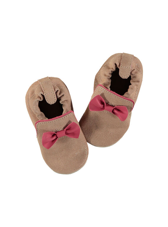 Pantufas bebé menina em couro FNFBOW / 19SK3739D3S301