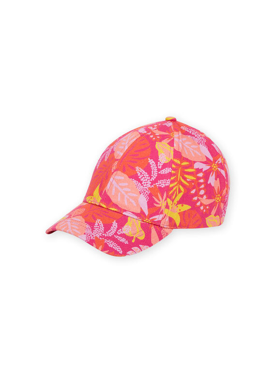 Boné rosa-fúcsia com estampado florido menina NYACAP4 / 22SI01C7CHA304