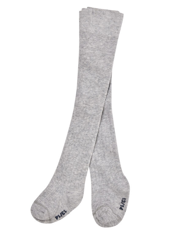 Collants de algodão bebé menina cinzento claro JYIESCOL3 / 20SI0965COLJ920