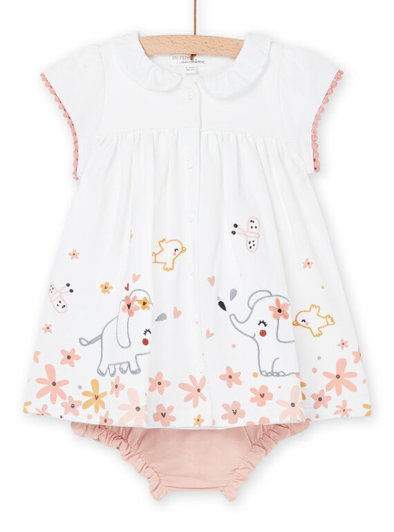 Vestido e bloomer branco e rosa ROU2ENS1 / 23SF03I1ENS000