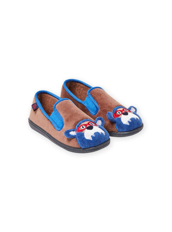 Pantufas toupeira com padrão de urso menino MOPANTOURS / 21XK3637D0B803