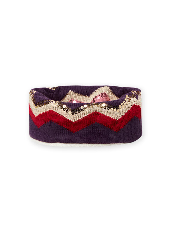 Gola em malha com padrão chevrons menina MYAFUNSNOO / 21WI0161SNOH700