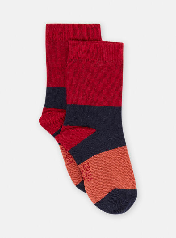Meias vermelho com estampado às riscas SYOJOCHOC4 / 23WI02M4SOQ511