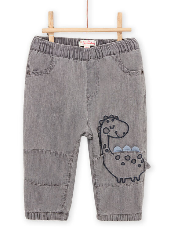 Calças de ganga lisas com padrão de dinossauro PUREJEAN / 22WG10T1JEAK004