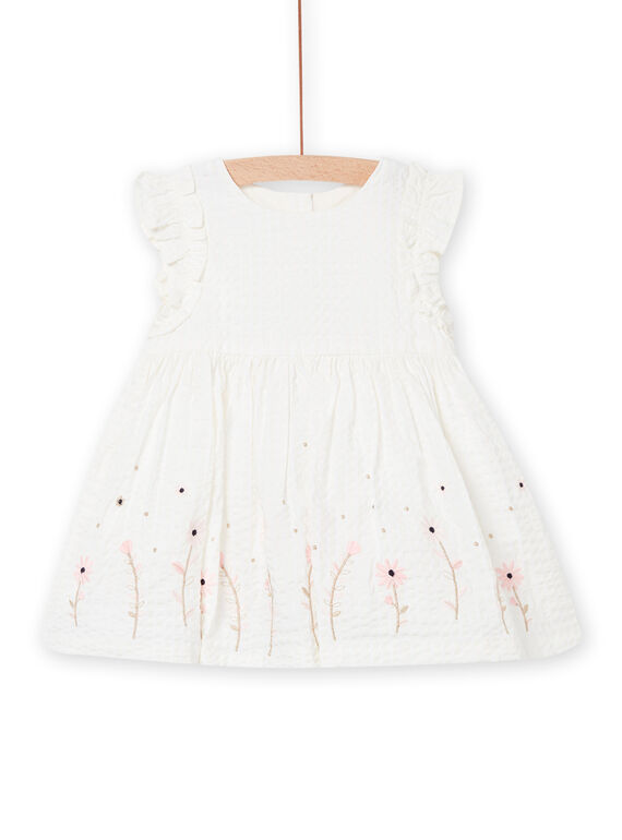 Vestido cru com padrão florido bebé menina NISOROB2 / 22SG09Q2ROB001