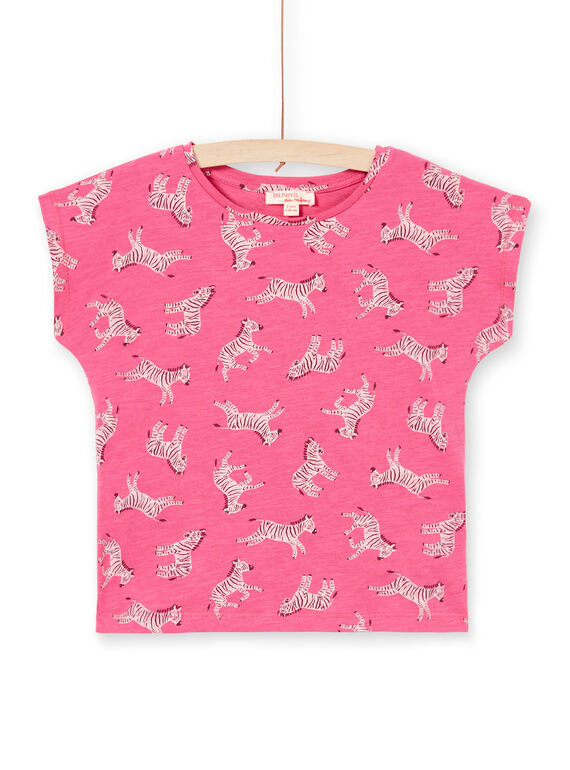 T-shirt de mangas curtas com estampado zebras menina LAJOTI8 / 21S901FBD31030