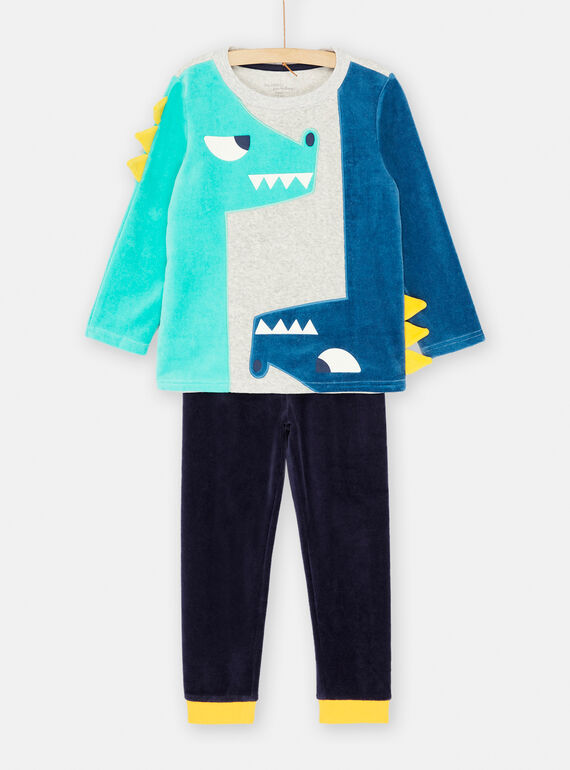 Conjunto pijama azul e cinzento SEGOPYJDRA / 23WH1252PYJJ922