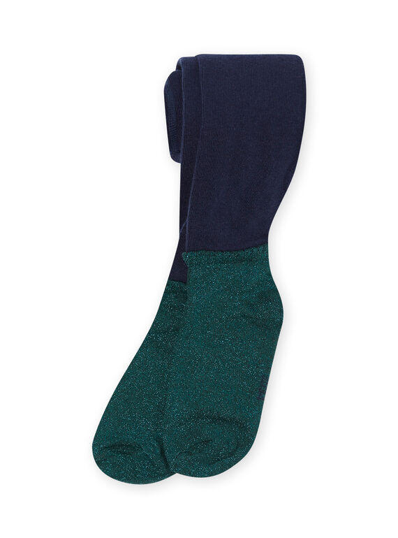 Collants azul-marinho e verde menina MYATUCOL1 / 21WI01K2COL070