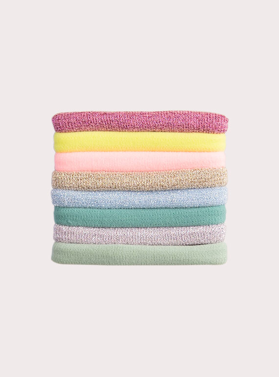 Conjunto de elásticos pastel multicoloridos para meninas  VYAJOELA2 / 24WI01L6ELAK008